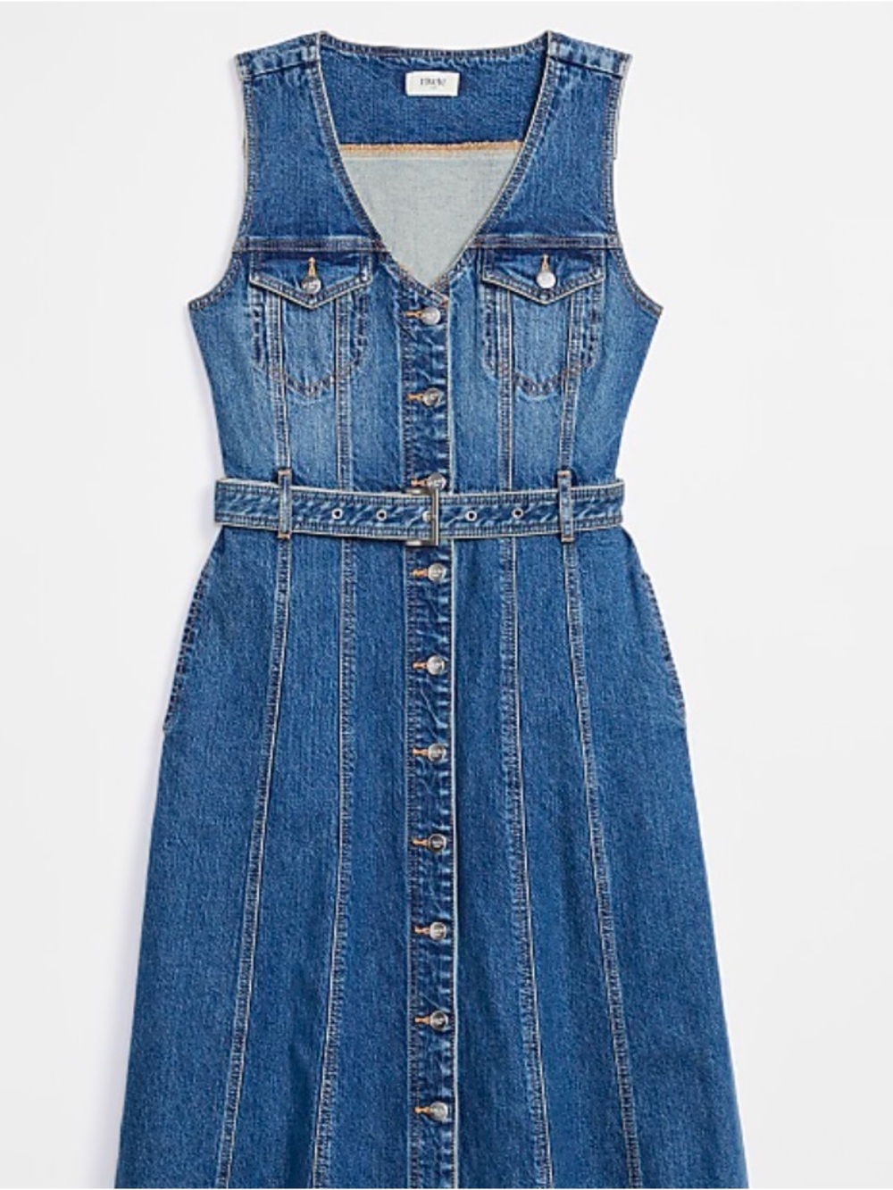 LOFT sz 12 NWT DENIM indigo wash DRESS
